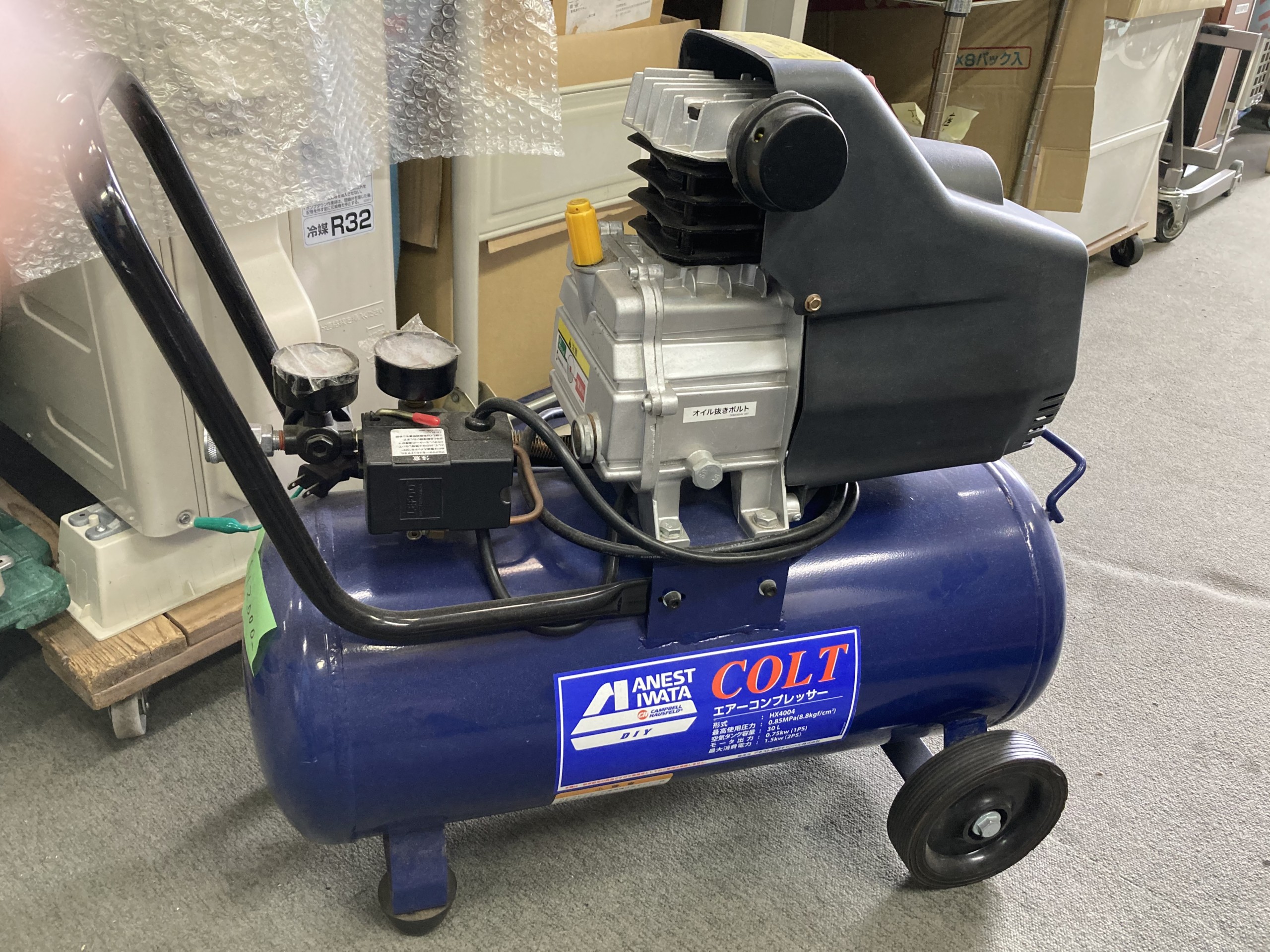 中古 アーネスト岩田キャンベル エアーコンプレッサー COLT コルト 
